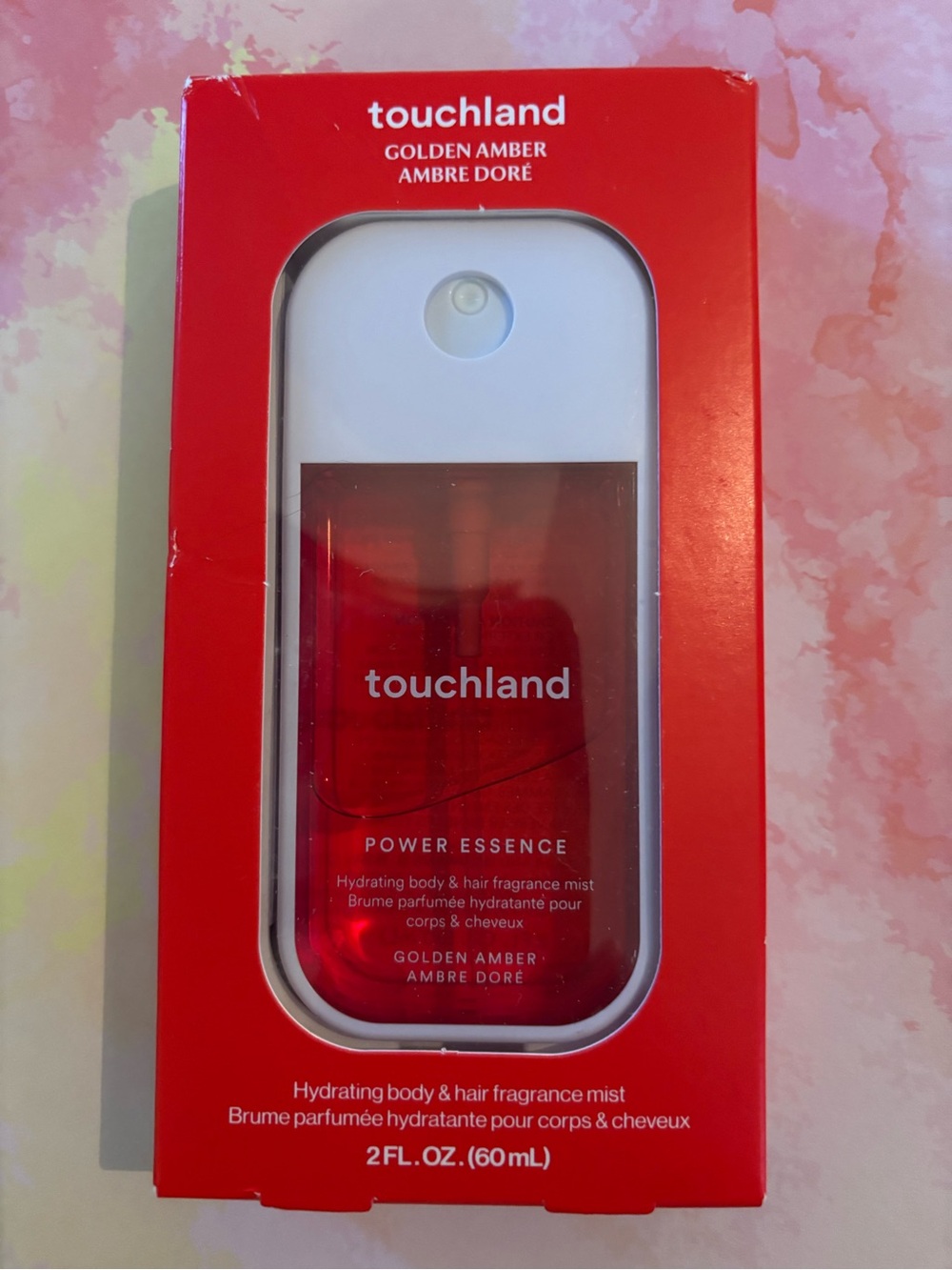 BNIB Touchland Power Essence Hydrating Body & Hair Mist — Golden Amber (Red)